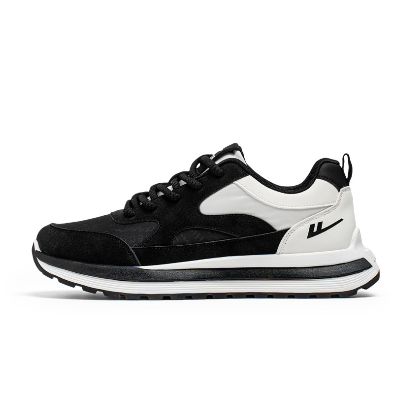 

WARRIOR Мужские повседневные кроссовки low top черно-белые с повышенной износостойкостью