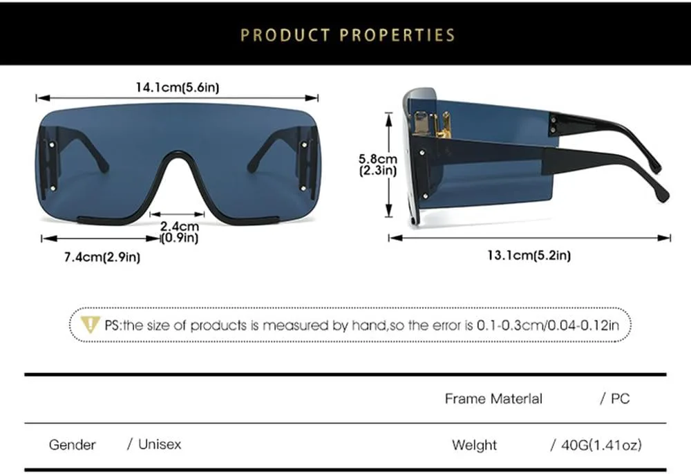 

Роскошные солнцезащитные очки в полуободковой оправе для женщин и мужчин, модные панк-очки большого размера с плоской верхней частью, винтажные очки HVTVTLA, Tea Tea