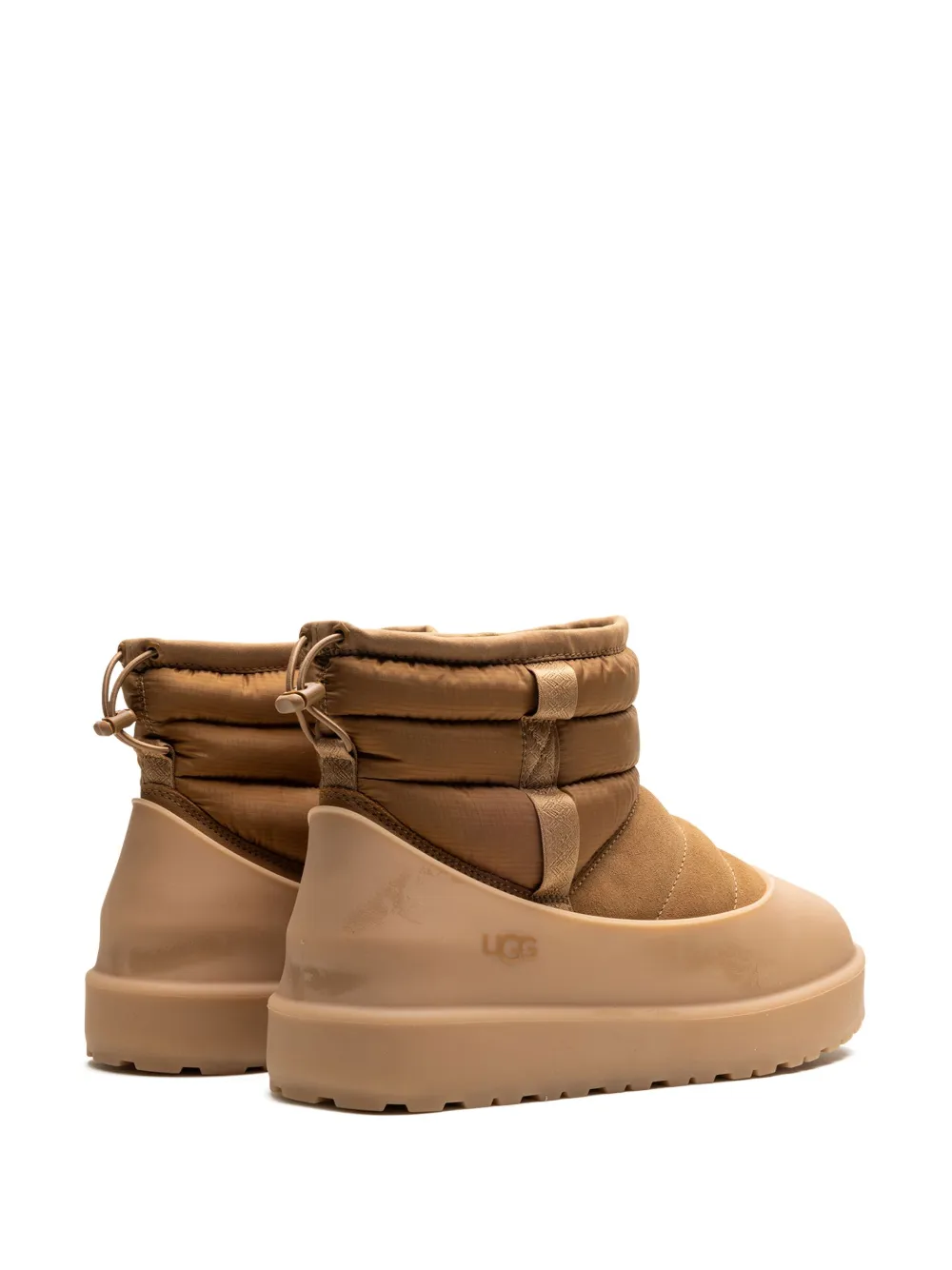 Мужские ботинки UGG Classic Mini стеганые с резиновой подошвой, коричневый — фото 3