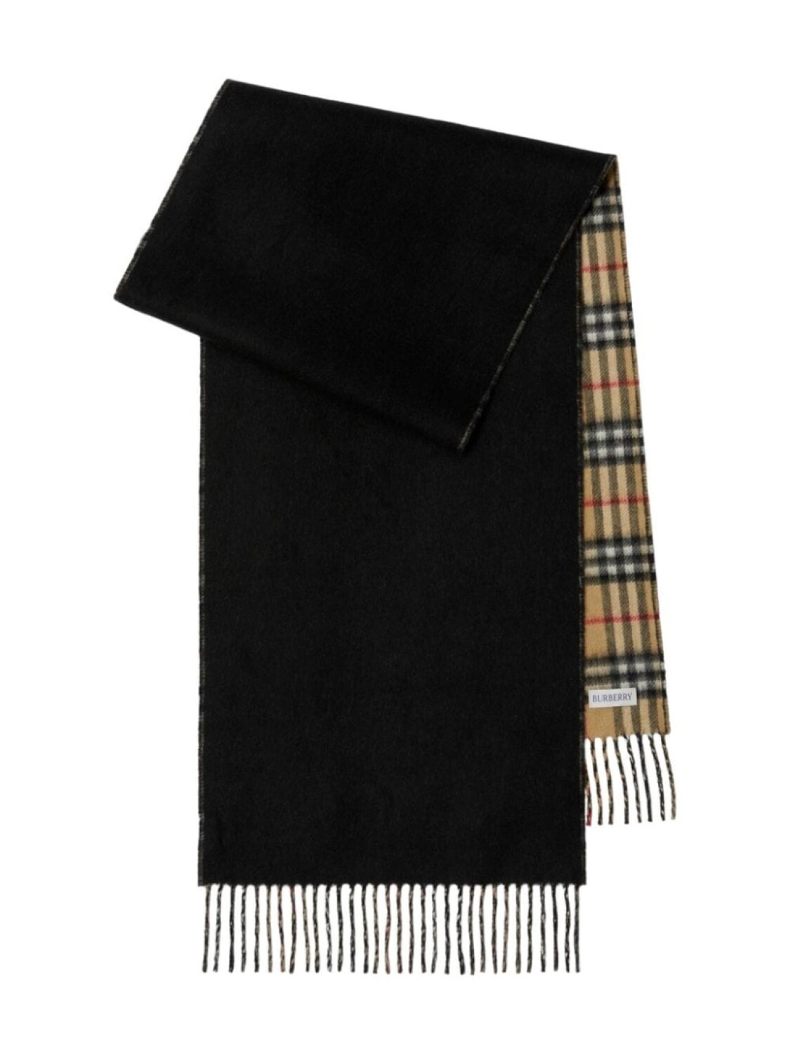Кашемировый шарф в клетку Nova Check Burberry, черный — фото 3