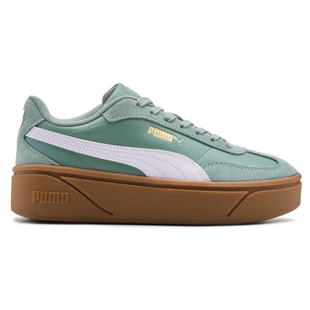 Кроссовки на платформе Club Era от Puma, green/gum — фото 2