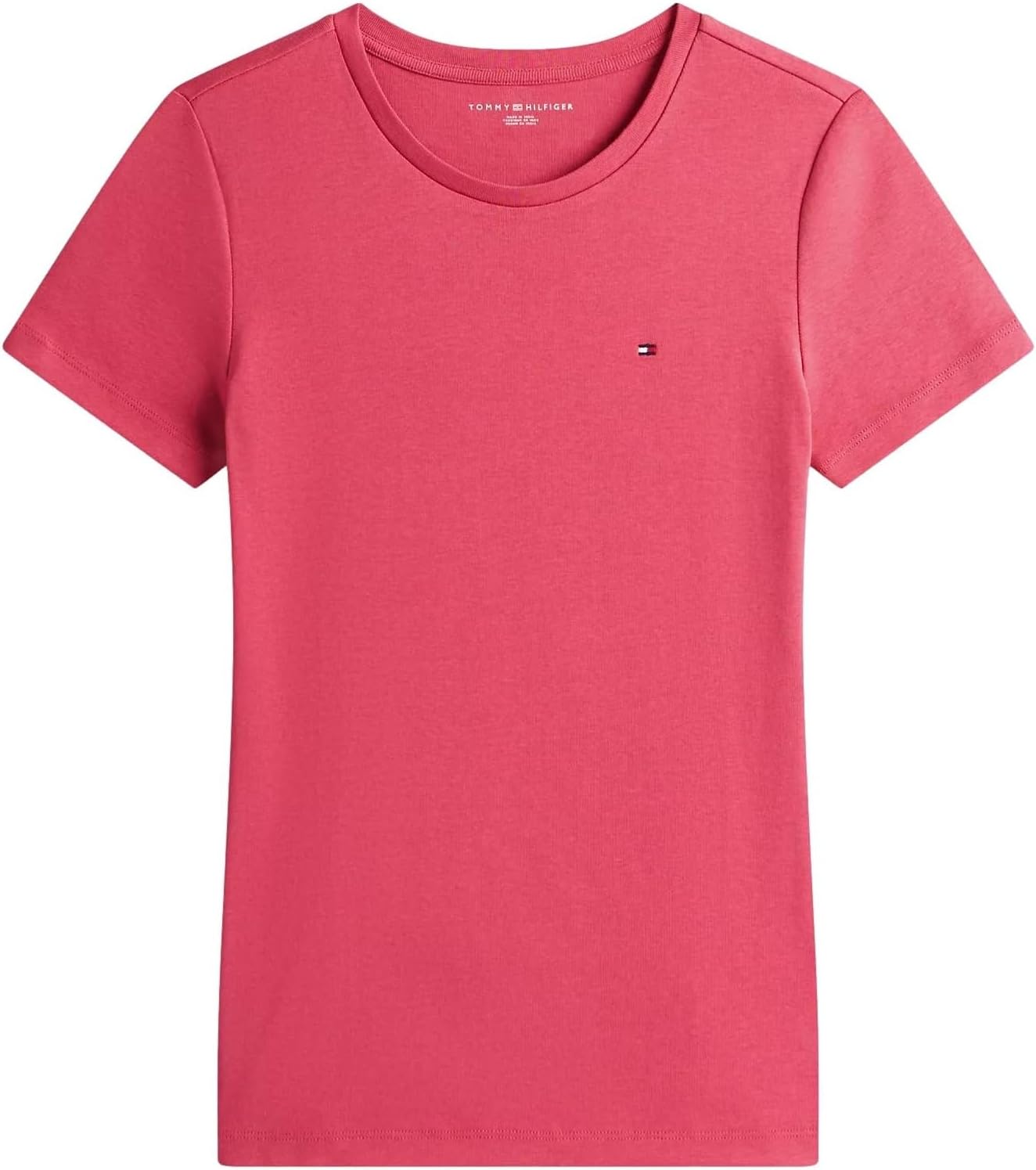 

Женская футболка с полосатым логотипом Tommy Hilfiger, Light Crimson