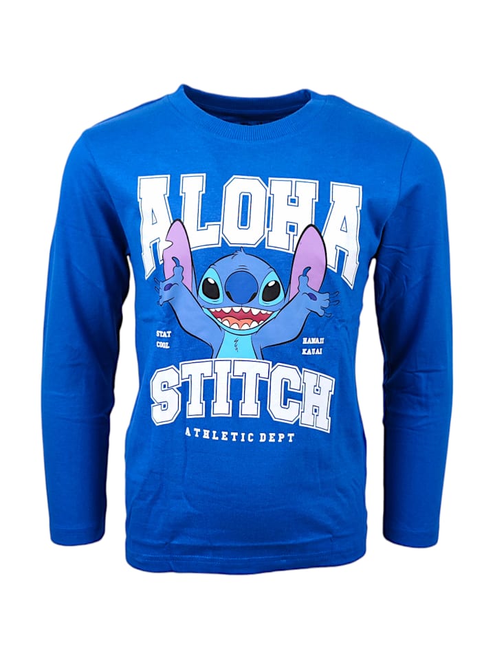 

Рубашка с длинным рукавом Lilo & Stitch, темно-синий