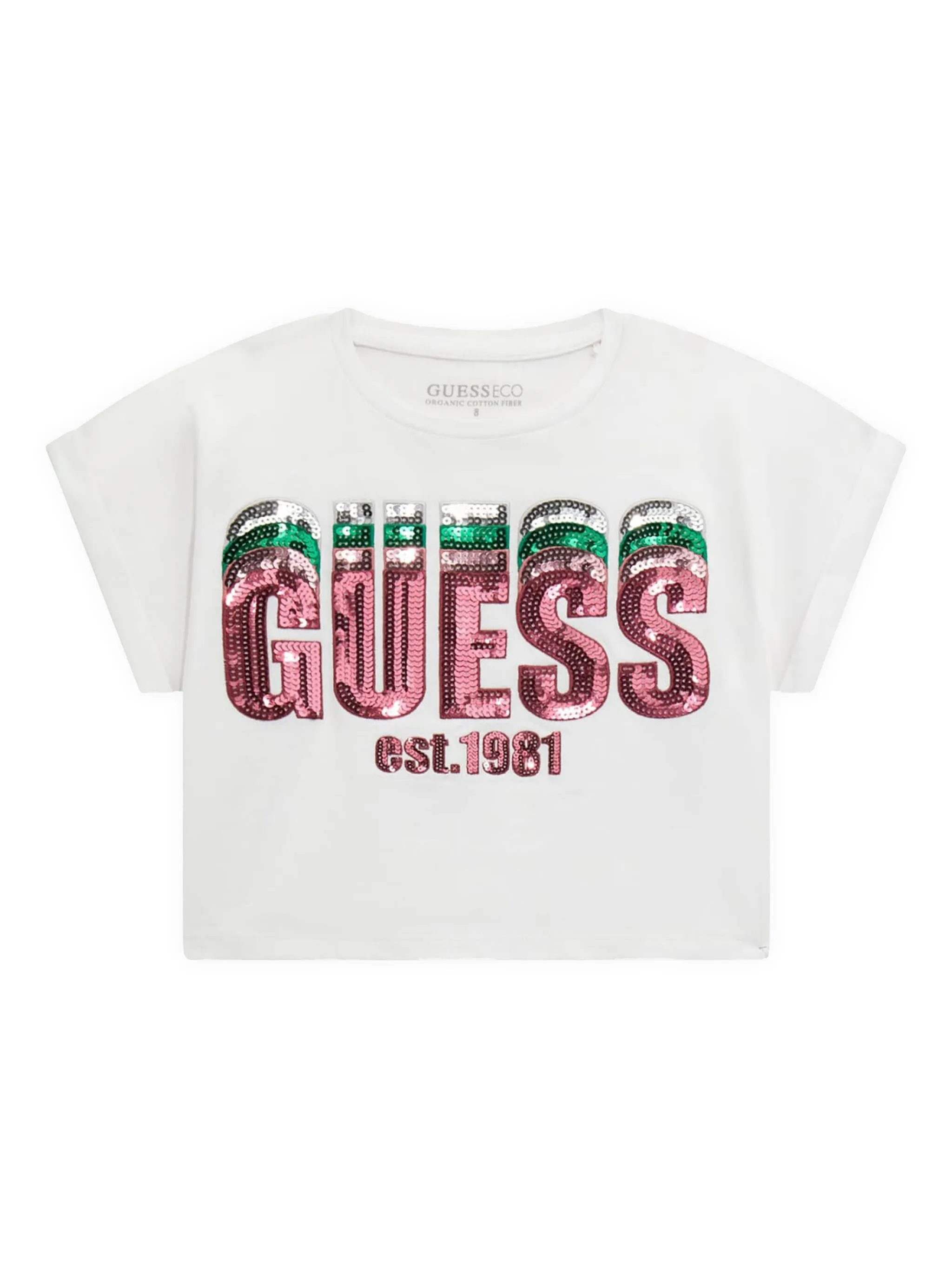 

Футболка с пайетками Guess Kids, белый