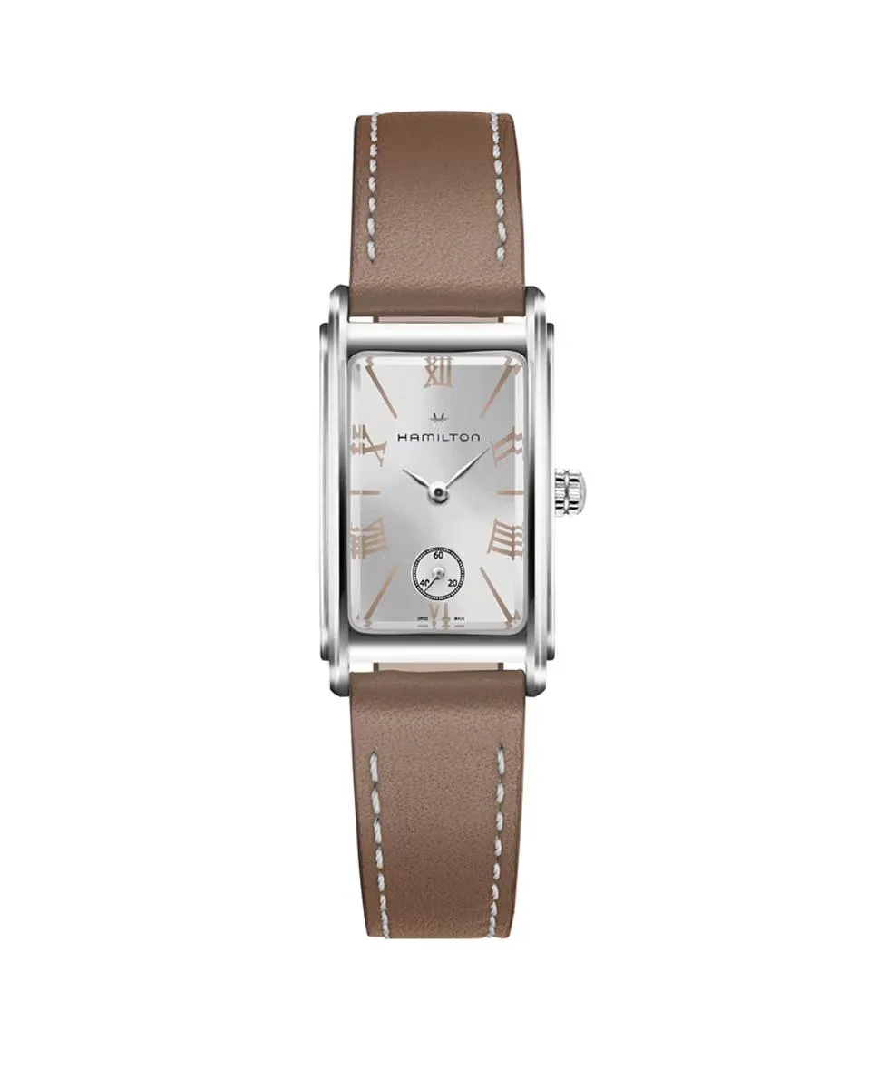 

Американские классические женские часы Ardmore H11221514 с кожаным ремешком Hamilton, коричневый