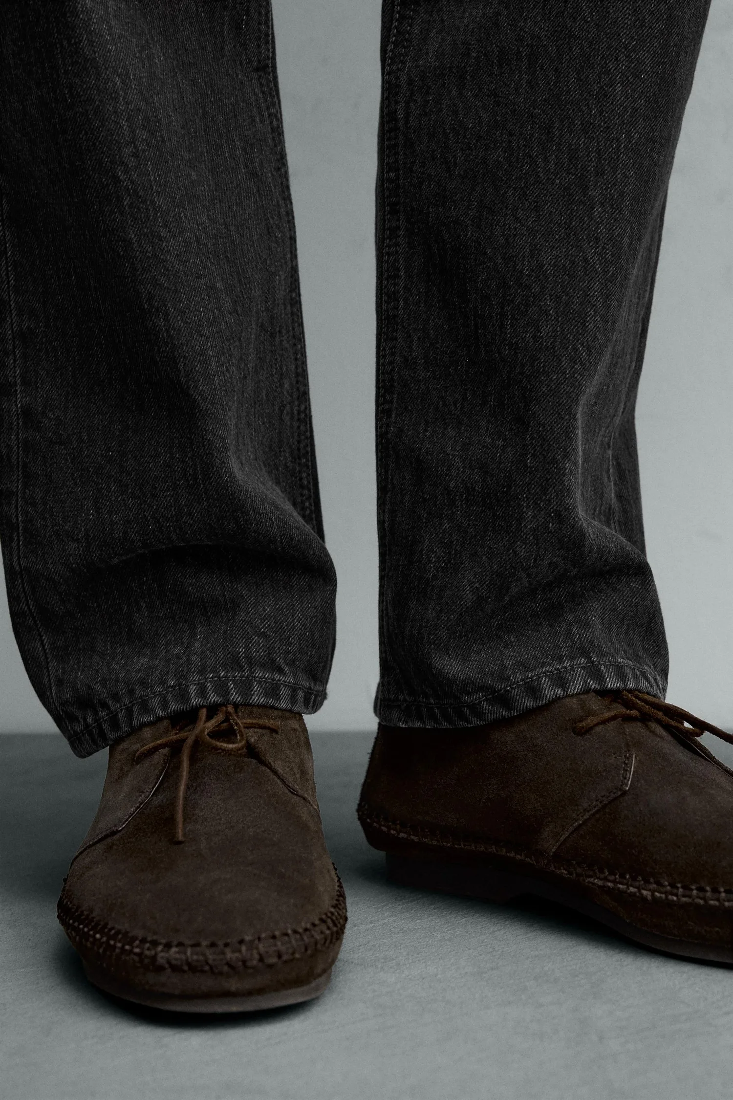 Кожаные туфли aaron levine x Zara с подошвой vibram, коричневый — фото 3