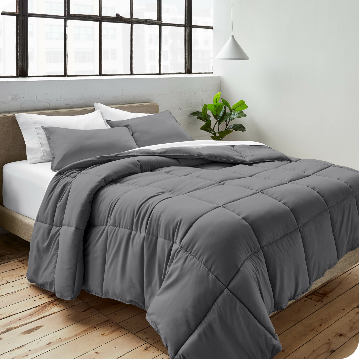 

Комплект постельного белья Bare Home Down Alternative Queen, серый