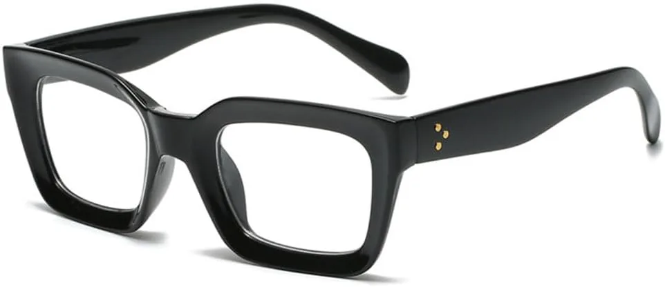 

LVTFCO Популярные модные солнцезащитные очки «кошачий глаз» для женщин, ретро-очки с прозрачным градиентом, мужские солнцезащитные очки UV400, Black Clear