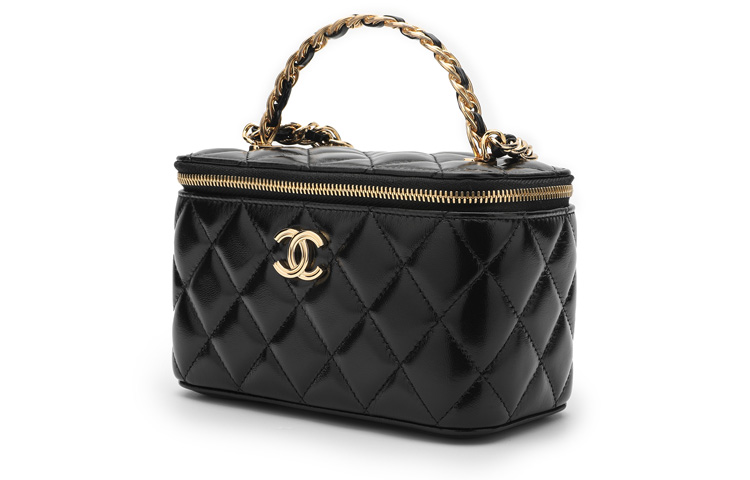 CHANEL Овчинная портативная клатч-сумка через плечо для женщин Black — фото 3