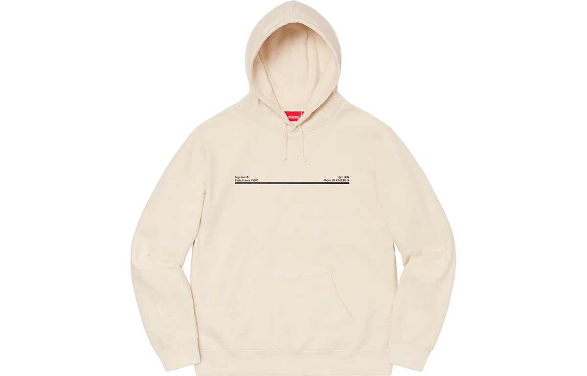 Толстовка с капюшоном Los Angeles Supreme, экрю