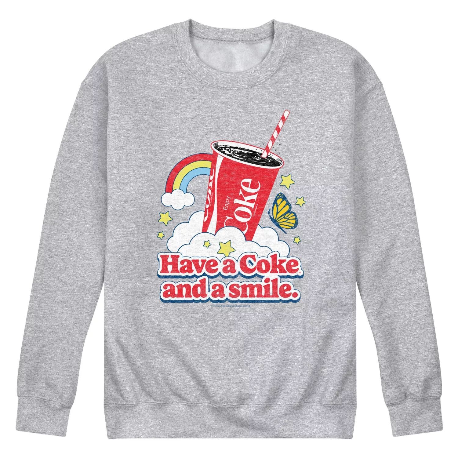 

Мужской флисовый свитшот с рисунком Coca-Cola Have A Coke And Smile Licensed Character