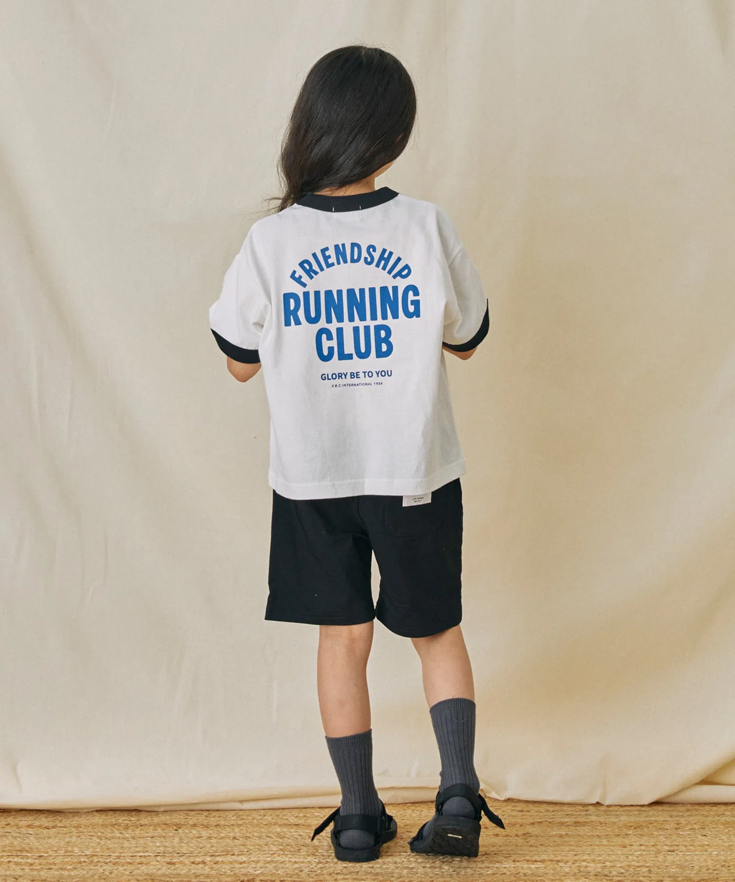 Детская футболка FOV RUNNING CLUB с логотипом голубая — фото 3