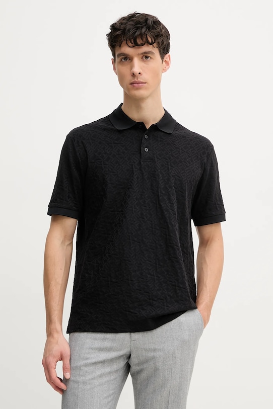 

Хлопковая поло Armani Exchange, черный