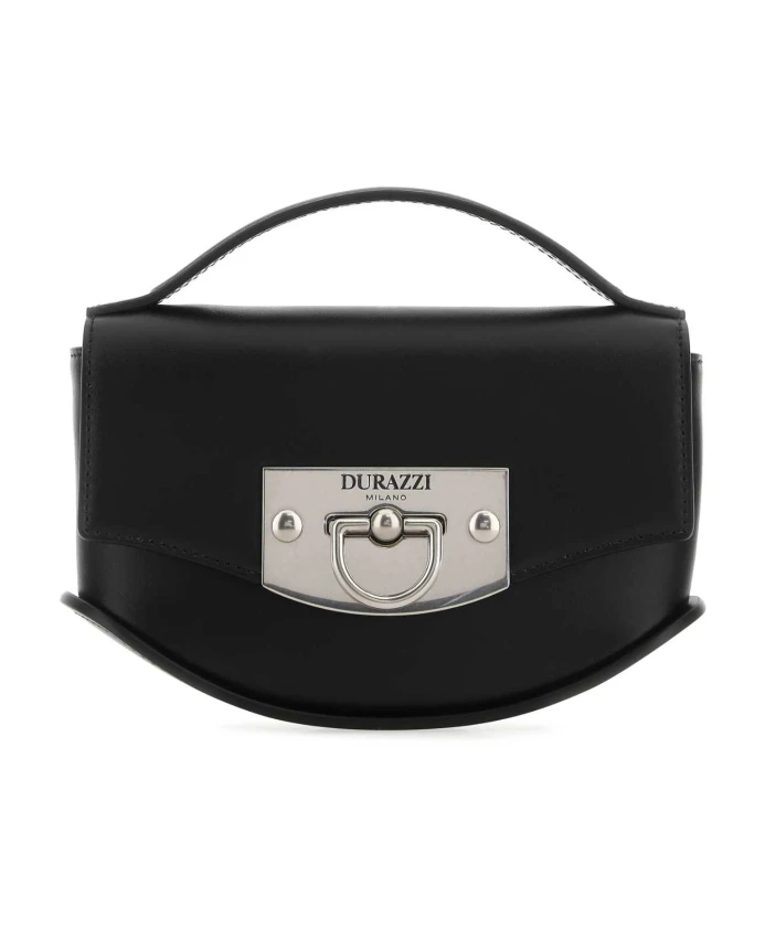 

Кожаная мини сумочка качелька Durazzi Milano, черный