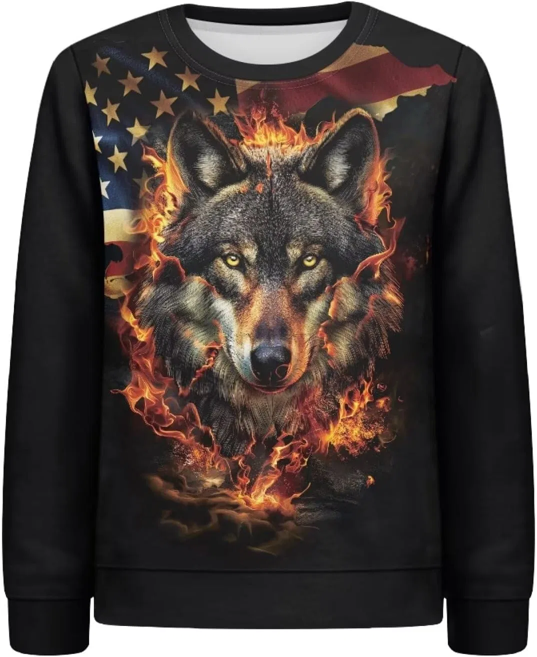 Детский свитшот ZPINXIGN, цвет Wolf Flame — фото 4
