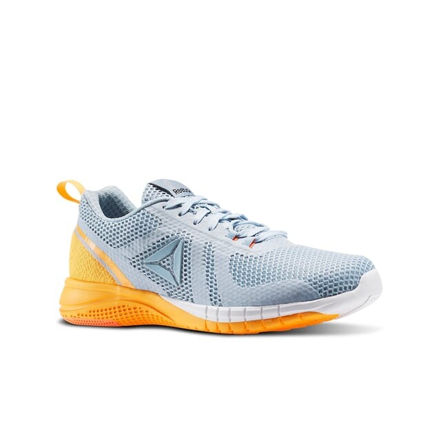 Серые синтетические женские кроссовки для бега Print Run 2 на шнуровке BD4545 Reebok, серый — фото 2