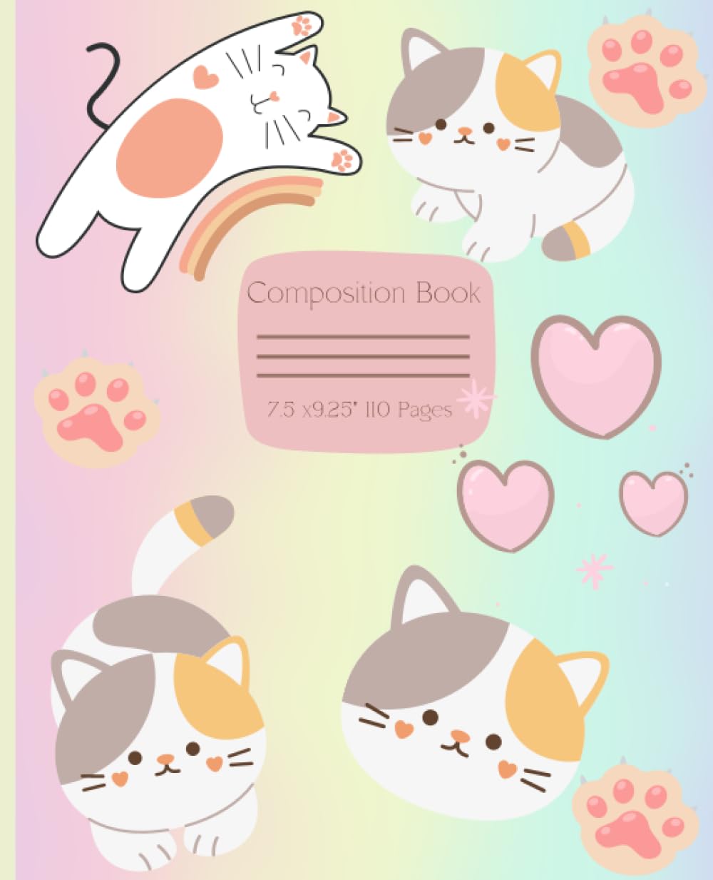 

Composition Note Book: Fun Fat Cat Notebook Journal for Kids I 110 Pages, 7.5 x 9.25" (Independently published)