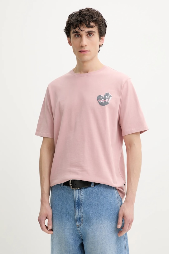 

Хлопковая футболка ROSA Desigual, розовый