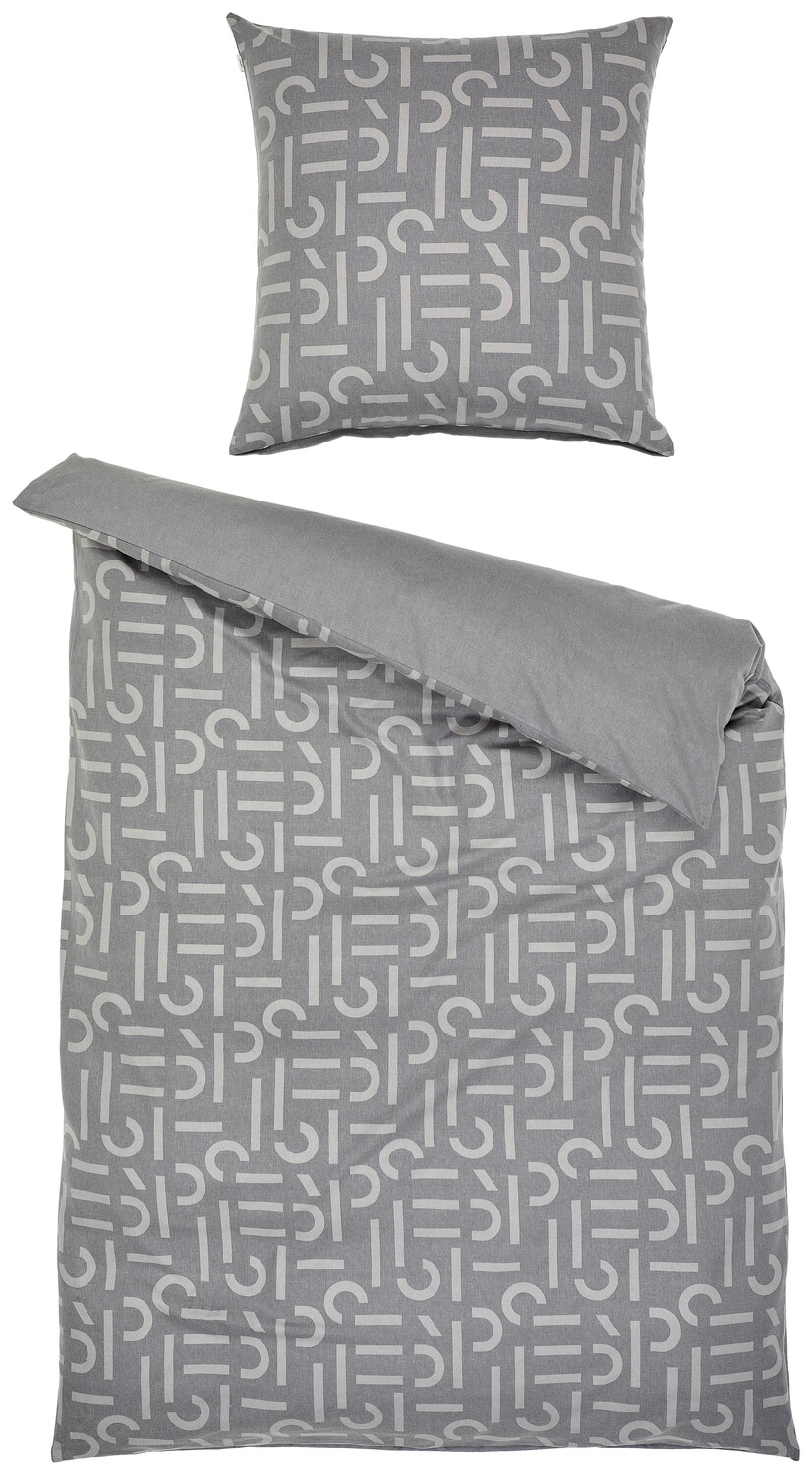 

Двустороннее постельное белье Esprit, 135x200 см, антрацит/серый