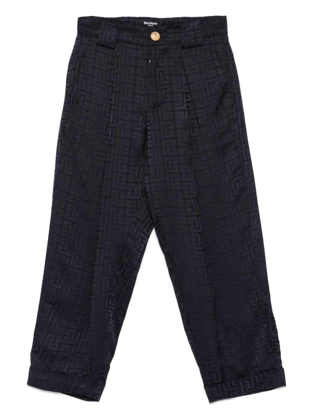 

Жаккардовые брюки с логотипом PB Balmain Kids, синий