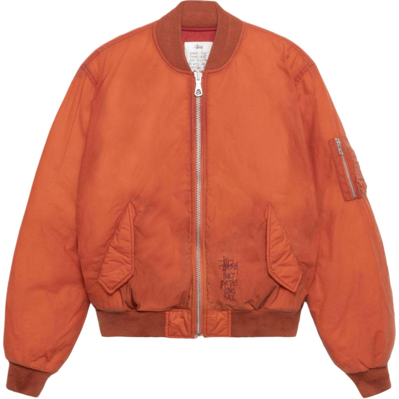 

Куртка-бомбер из вощеной ткани Stussy, черный