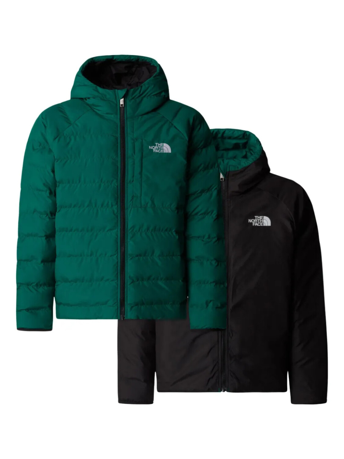 

The North Face Kids двусторонняя куртка, зеленый