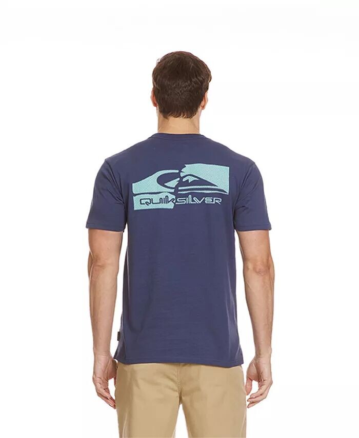 

Мужская рваная футболка с коротким рукавом Quiksilver, синий