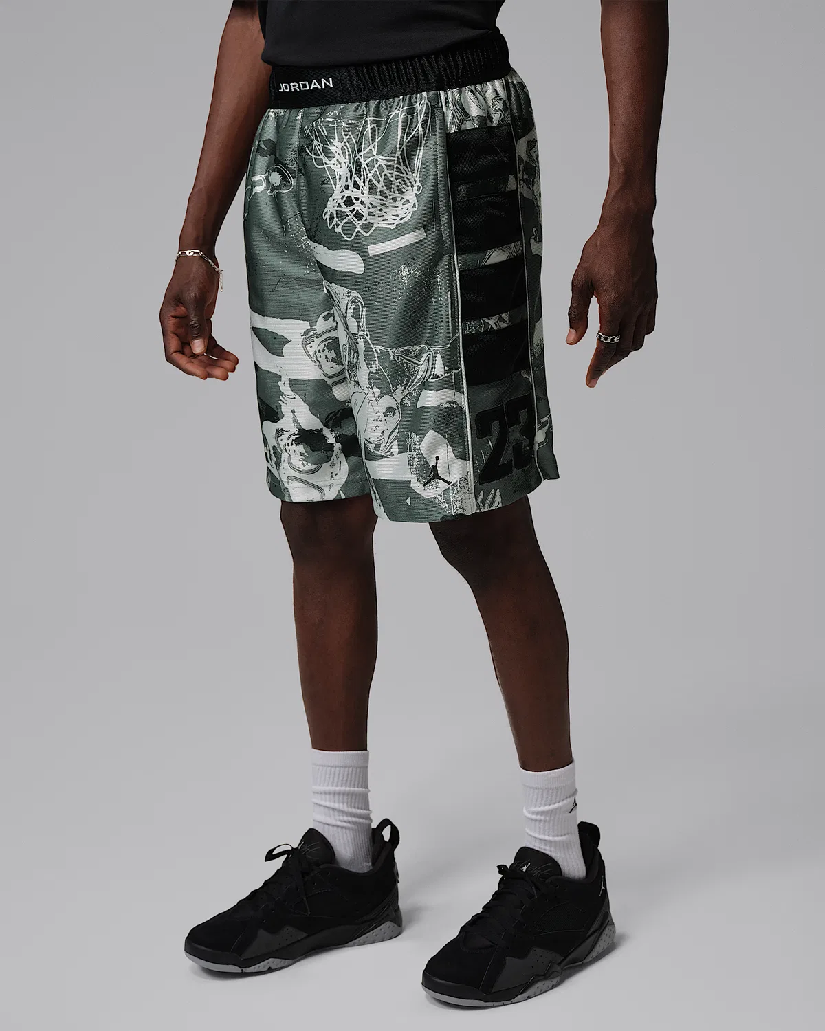 Мужские шорты Jordan Brooklyn Cat Scratch, Black/Vast Grey/White