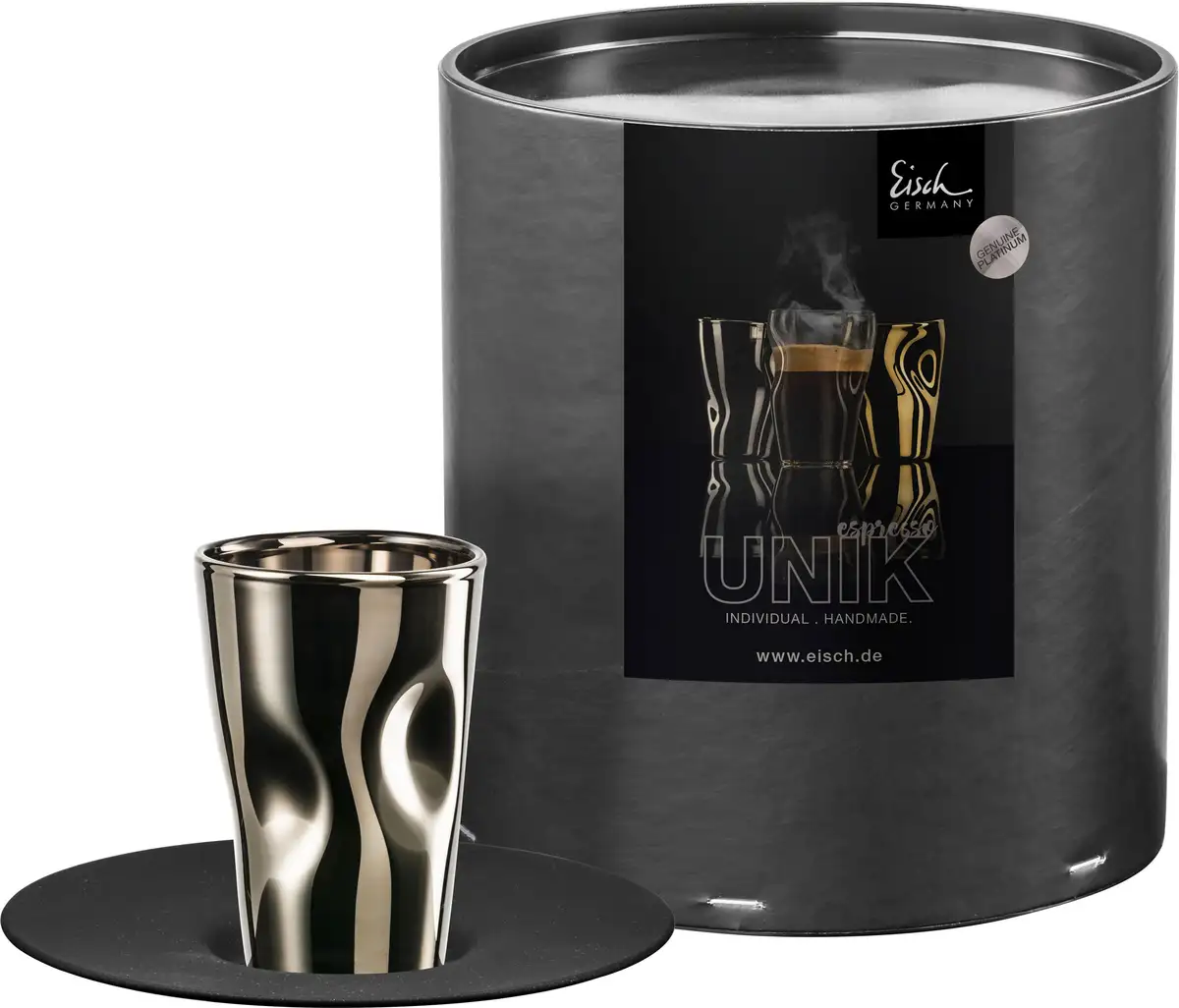 

Стакан для эспрессо Eisch "UNIK" 2 шт., 100 мл, цвет silberfarben, schwarz
