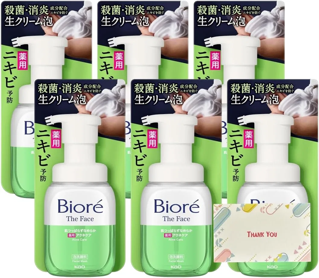 Набор для ухода за кожей лица Biore The Face Acne Care от Kunutonn, 6 шт. по 200 мл, пенка для умывания