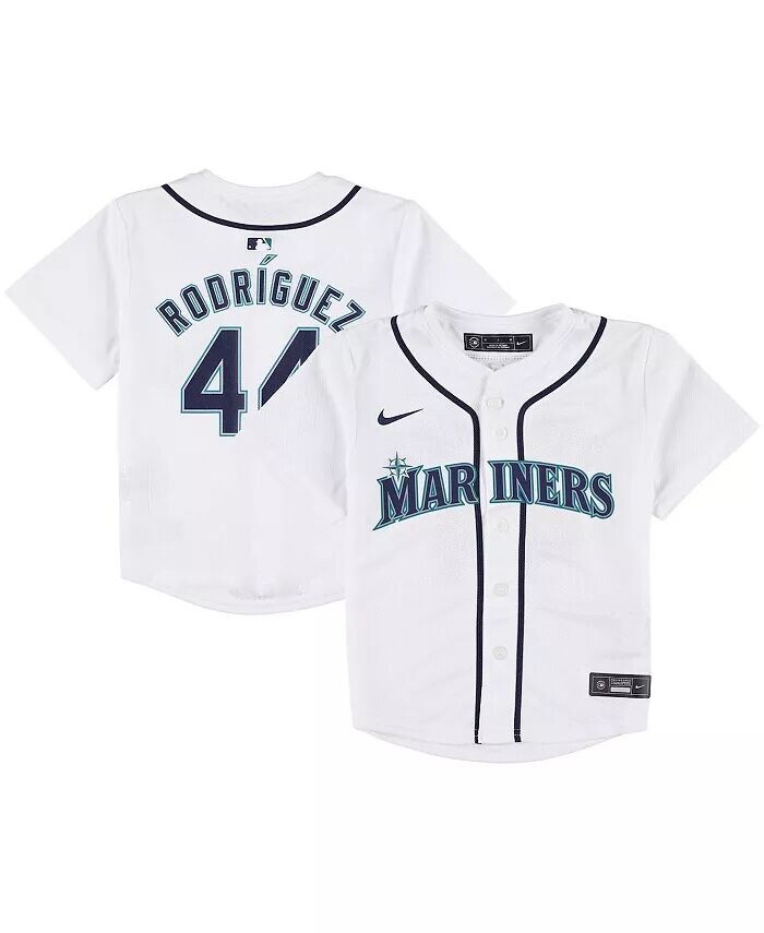 

Белая игровая майка Miami Marlins для малыша Хулио Родригеса Nike