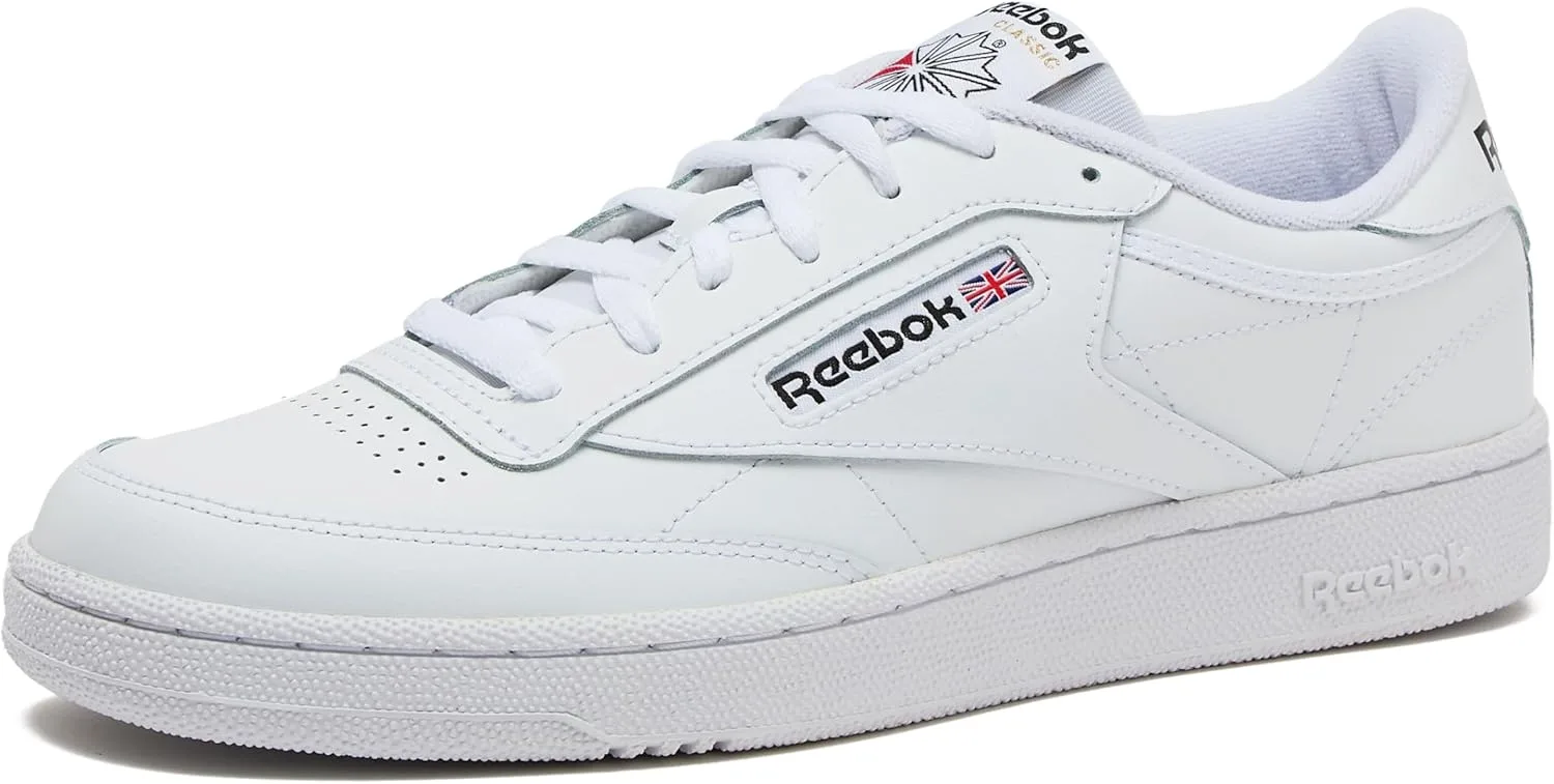 Мужские теннисные кроссовки Reebok Club C 85, повседневные модные белые кроссовки