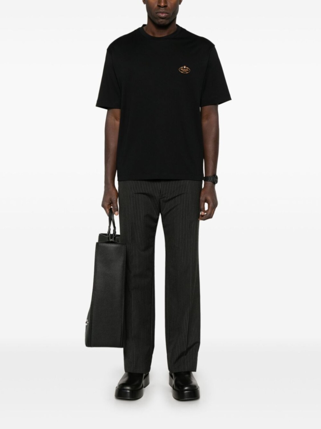 Футболка Prada Logo Patch, черный