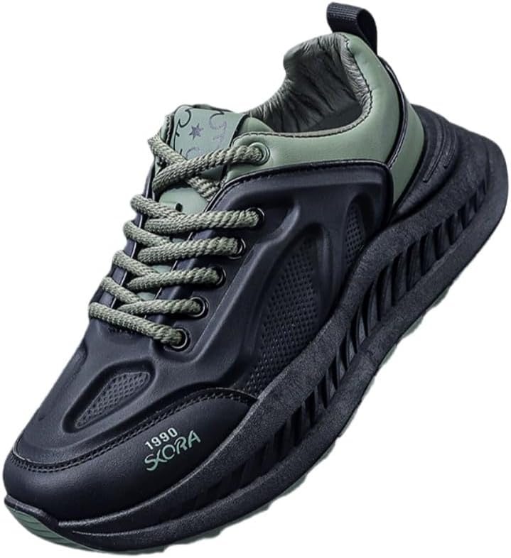 

Мужские стильные спортивные кроссовки из дышащей сетки - удобные для ходьбы и повседневной носки, с легким и современным дизайном. Доступны в размерах 6.5-10 Fmshi, черный/зеленый