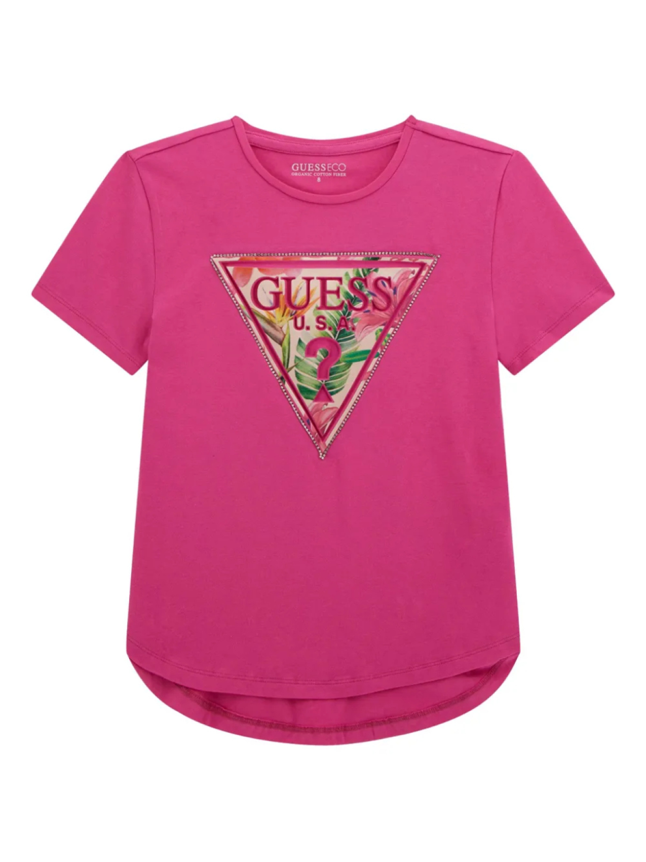 

Guess kids футболка с логотипом, розовый