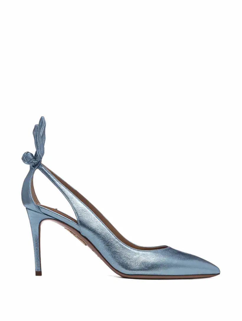 

Кожаные туфли Bow Tie Aquazzura, синий