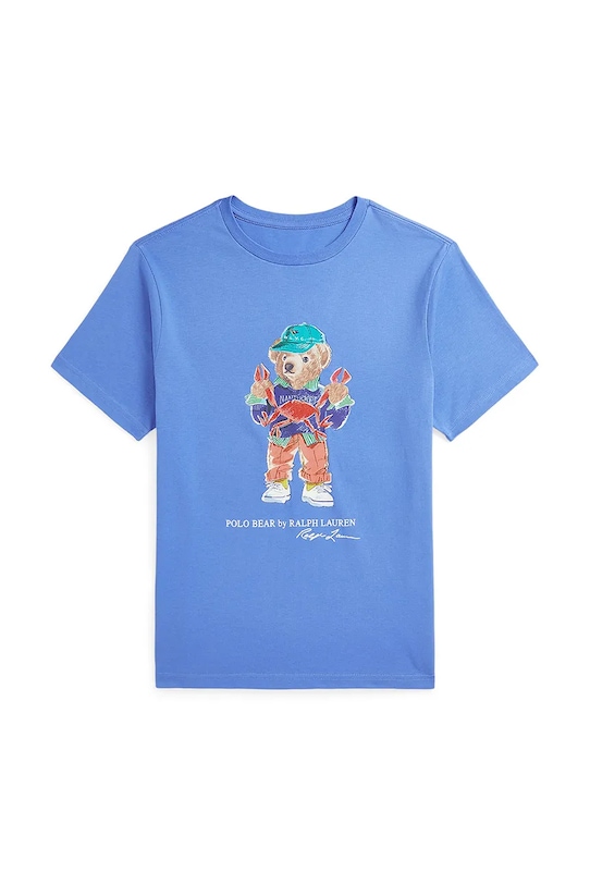 

Детская хлопковая футболка Polo Ralph Lauren, синий