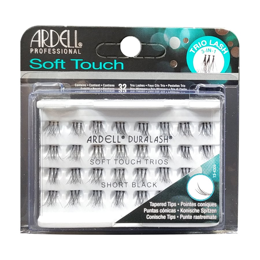 

Ardell, Soft Touch Trios, короткие черные ресницы, пучки, № 40