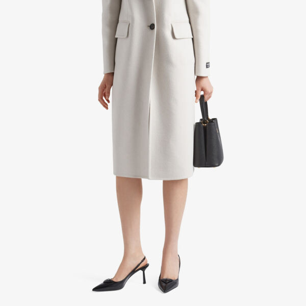 Туфли-Лодочки из кожи с открытой пяткой и логотипом Prada, черный — фото 2