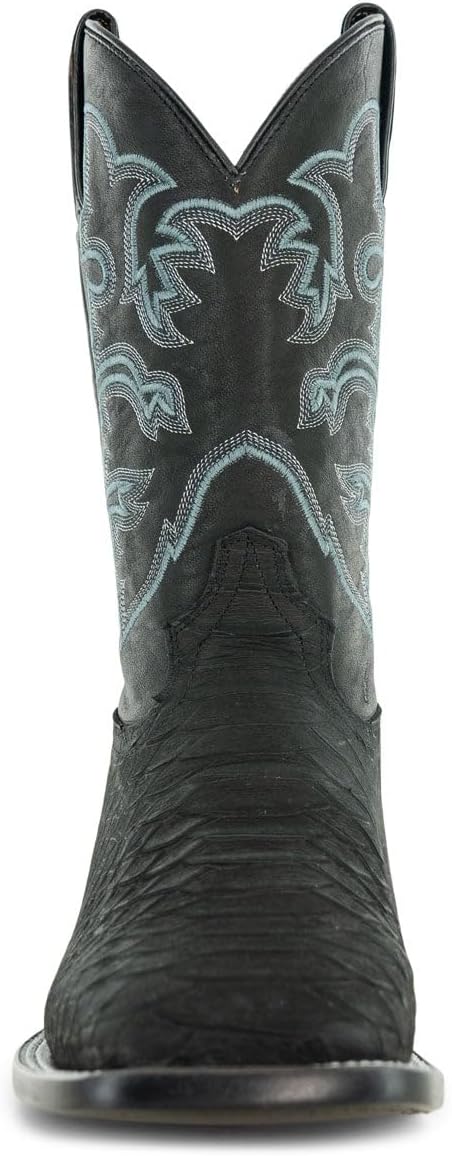 Мужские ковбойские сапоги Soto с квадратным носком и рисунком питона H4021 Soto Boots, черный — фото 4