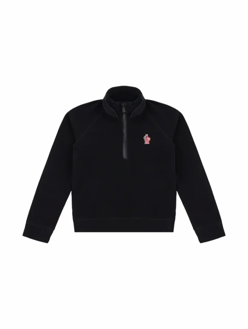 

Джемпер на молнии с логотипом Moncler, черный