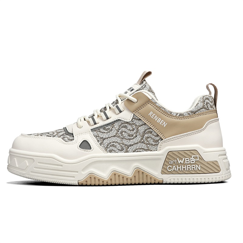 

RENBEN Легкие и дышащие низкие скейтерские кроссовки мужские хаки, цвет Khaki