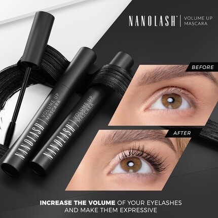 Nanolash Тушь для ресниц Volume Up Mascara 10 мл - Утолщающая тушь для густых и объемных ресниц - Черная — фото 2