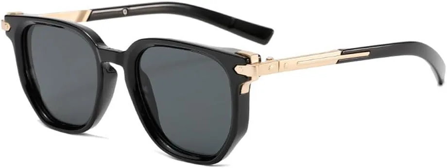 

Популярные модные женские солнцезащитные очки UV400, ретро-очки с заклепками, модные мужские солнцезащитные очки с градиентным переходом цвета TKKTLLT, Black Grey