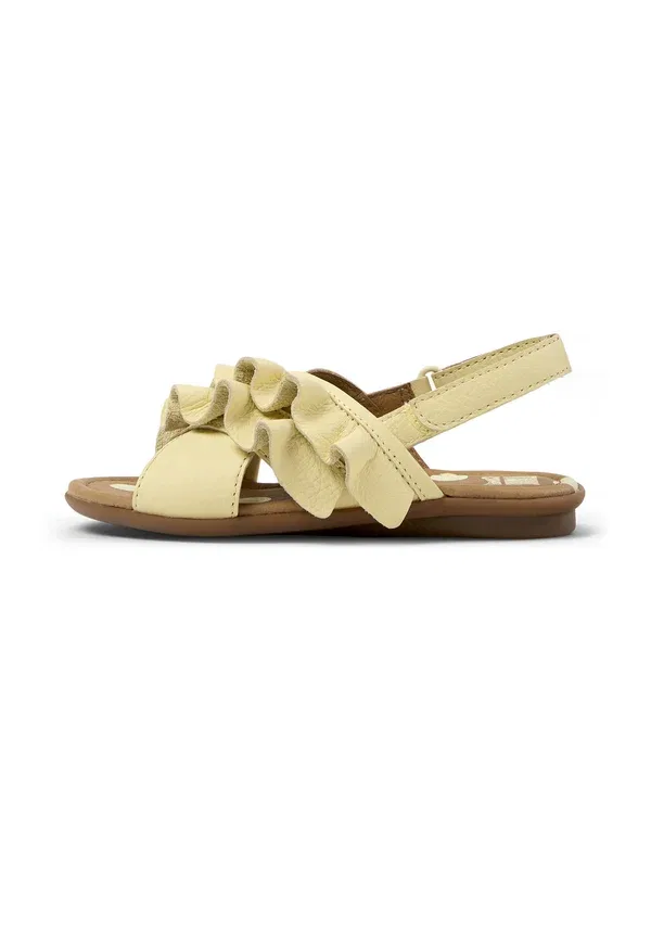 Сандалии Camper Right twins, кожаные, пастельно-желтые