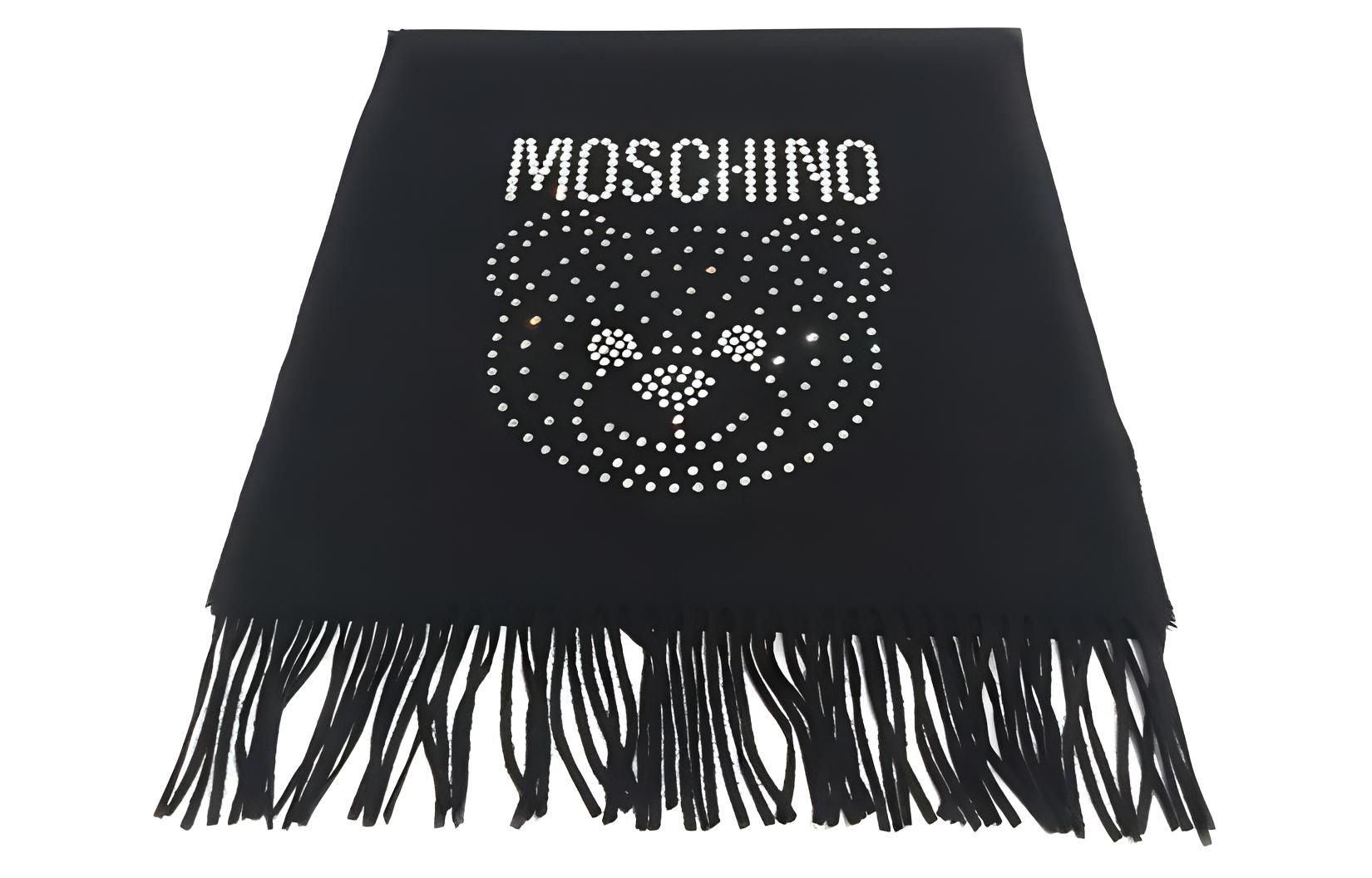 

MOSCHINO Вязаный шарф женский черный, Black