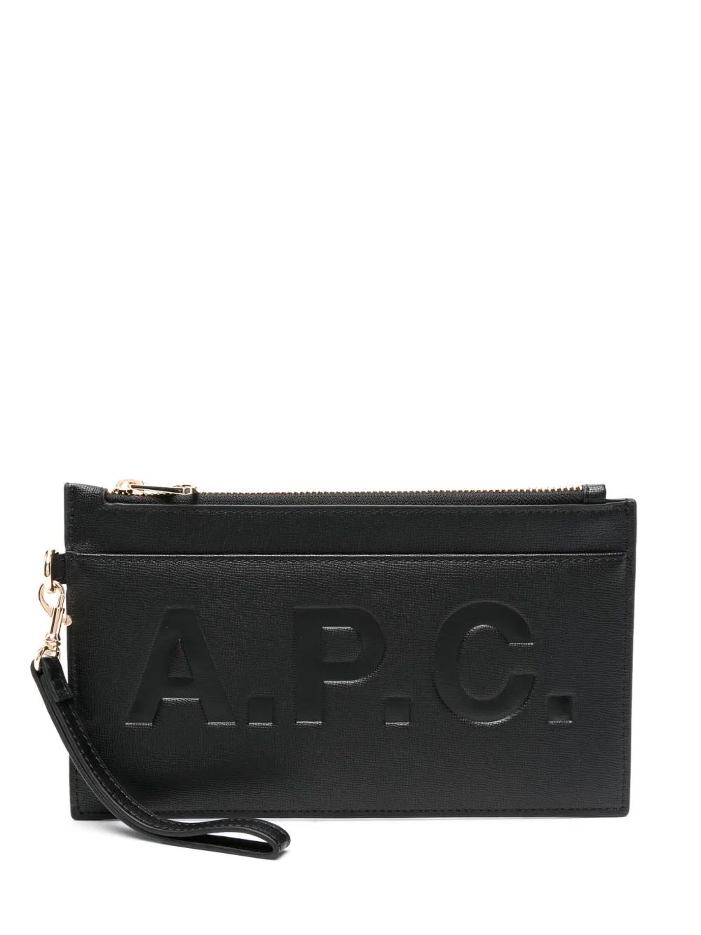 

Клатч с тисненым логотипом A.P.C., черный