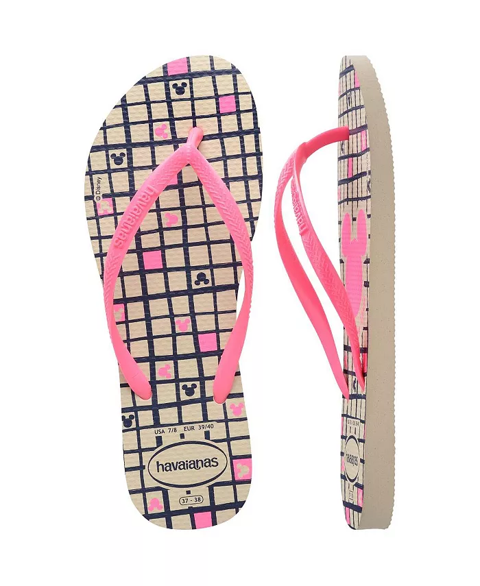 Женские облегающие сандалии Disney Slip On Havaianas, коричневый/бежевый — фото 4