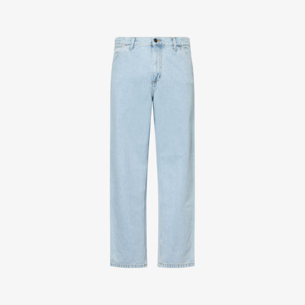 

Джинсы с нашивкой бренда на одном колене Carhartt Wip, синий