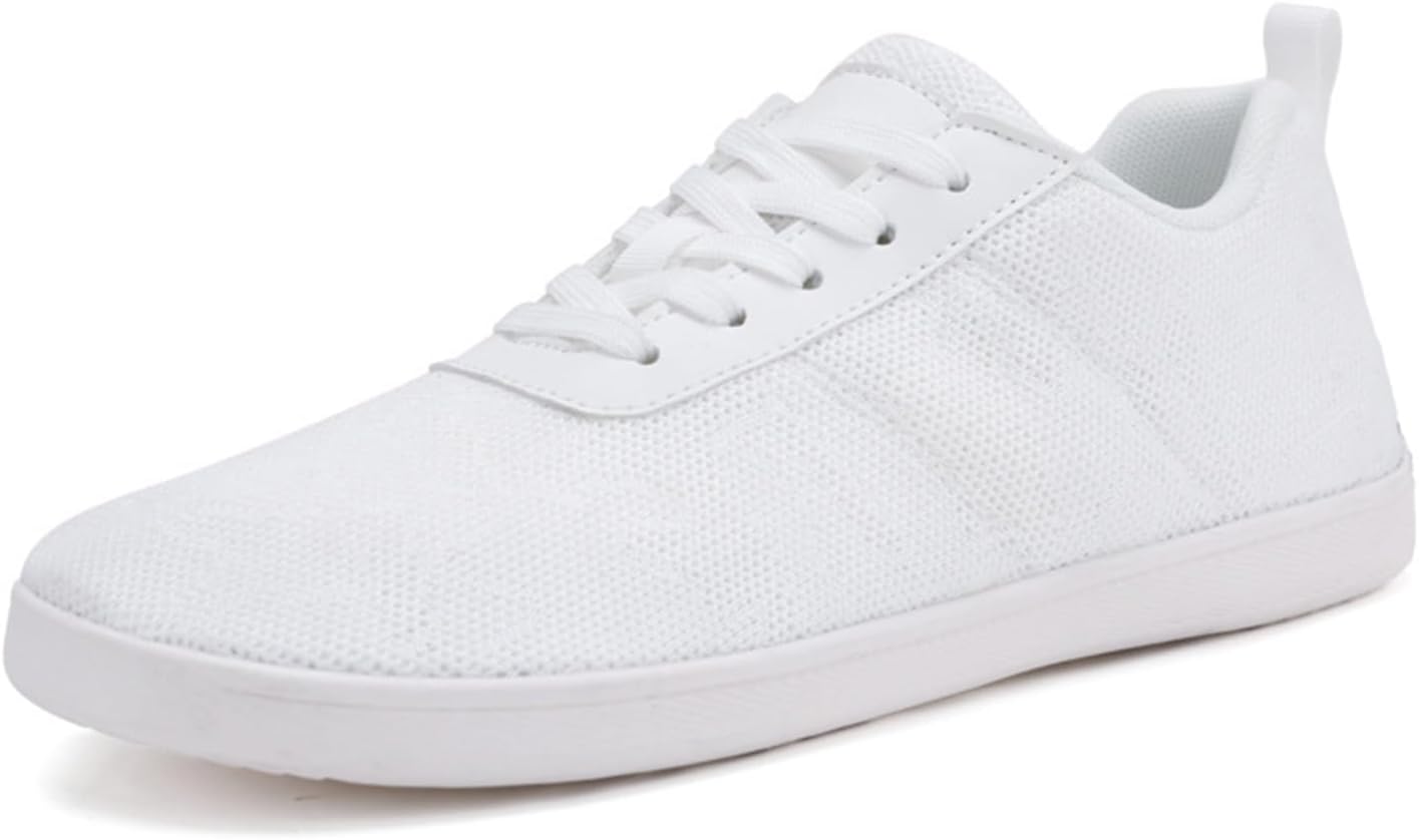 

Мужские повседневные кроссовки с широкой пяткой для ходьбы, дышащие, удобные, быстро сохнущие, минималистичные обувь для Abborora, белый